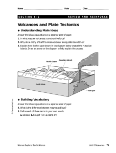 Volcanoes & Plate Tectonics Worksheet: Earth Science Review