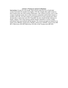 Activity 6. Women in Ancient Civilizations Instructions: