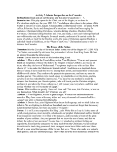 Activity 5. Islamic Perspective on the Crusades Instructions: Introduction: