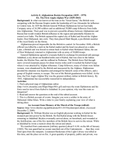 Activity 8. Afghanistan Resists Occupation (1839 – 1979) Background: