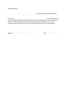 Student Trip Agreement: Terms & Conditions