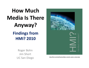 How Much  Media Is There  Anyway?  Findings from