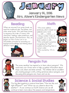 Math Reading January 14, 2016 Mrs. Ahne’s Kindergarten News
