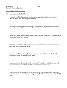 Chemical Equations Worksheet: Balancing & Reaction Types
