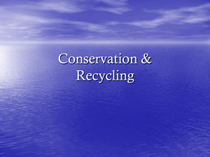 Conservation &amp; Recycling