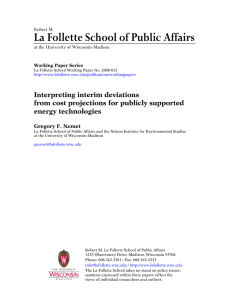 La Follette School of Public Affairs  Interpreting interim deviations