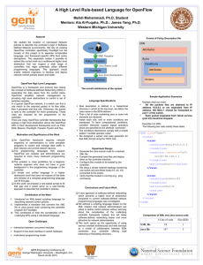 A High Level Rule-based Language for OpenFlow