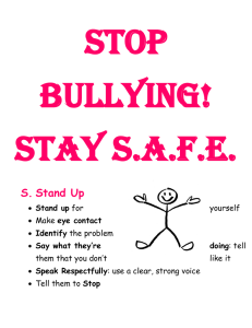 Stop Bullying: Stay S.A.F.E. - Anti-Bullying Guide