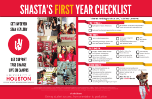 SHASTA’S YEAR CHECKLIST FIRST GET INVOLVED
