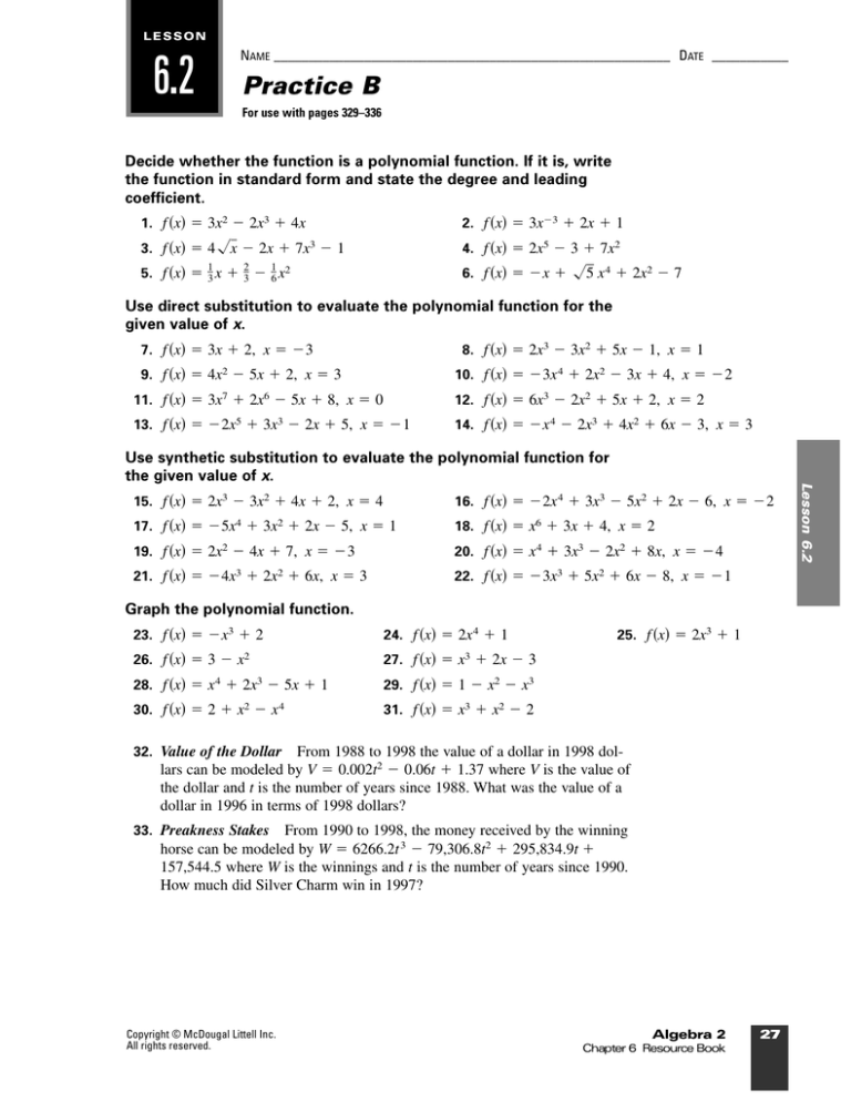 practice and homework 2.6