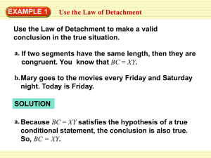 EXAMPLE 1 Use the Law of Detachment