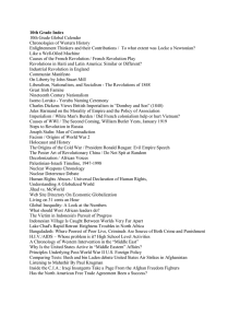 10th Grade Index 10th Grade Global Calendar Chronologies of Western History