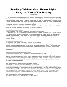 Teaching Children About Human Rights Using the Work of Eve Bunting