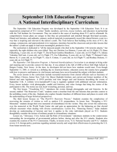 September 11th Education Program: A National Interdisciplinary Curriculum