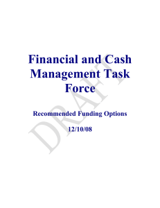 Financial and Cash Management Task Force