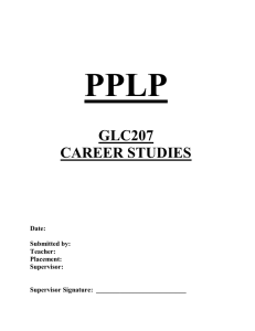 PPLP GLC207 CAREER STUDIES