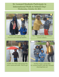 St. Leonard Students Participate in International Walk to School Day!