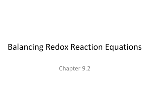 Balancing Redox Reactions: Half-Reactions & Oxidation Numbers