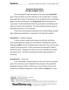 Bill of Rights: Understanding Key Amendments
