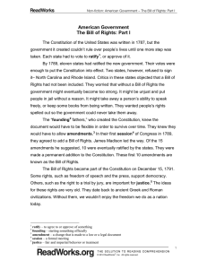 Bill of Rights: Origins & Importance | Reading Comprehension