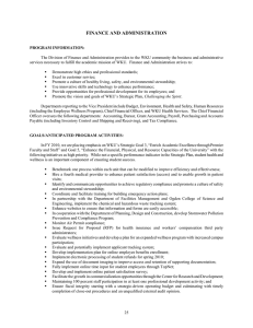 FINANCE AND ADMINISTRATION