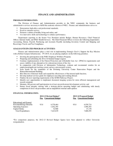 FINANCE AND ADMINISTRATION