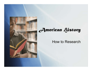 American History How to Research