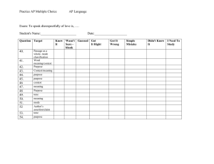 AP Language Multiple Choice Practice Sheet