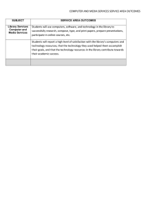 COMPUTER AND MEDIA SERVICES SERVICE AREA OUTCOMES