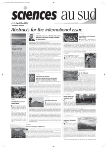 Abstracts for the international issue