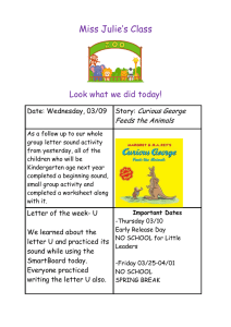 Miss Julie’s Class  Look what we did today! Curious George