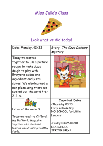 Miss Julie’s Class  Look what we did today! The Pizza Delivery