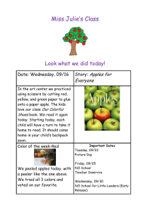 Miss Julie’s Class  Look what we did today! Apples for