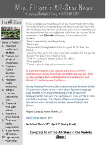 Mrs. Elliott’s All-Star News The All-Stars
