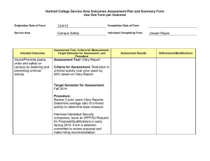 Hartnell College Service Area Outcomes Assessment Plan and Summary Form  12/4/13