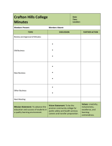 Crafton Hills College Minutes