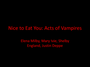 Nice to Eat You: Acts of Vampires England, Justin Deppe