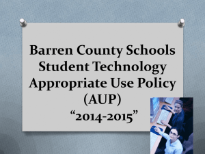 Barren County Schools Student Technology Appropriate Use Policy (AUP)