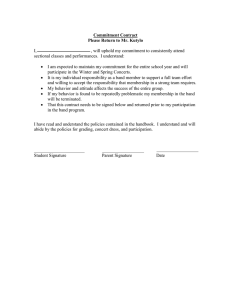 Band Commitment Contract: Attendance & Participation