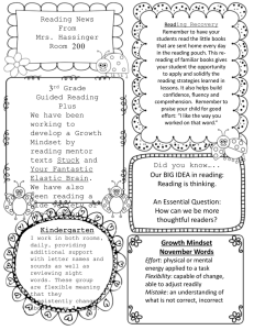 Reading News From Mrs. Hassinger Room 200