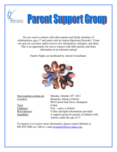 Do you want to connect with other parents and family... children/teens ages 17 and under with an Autism Spectrum Disorder? ...