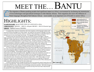 B  ANTU MEET THE…