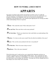 APPARTS Strategy