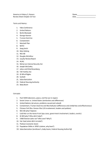 America in History 3, Honors  Name_____________________ Review Sheet-Chapter 35 Test