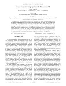 Structural and electronic properties of tin clathrate materials Charles W. Myles
