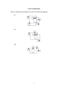 1) Draw a standard circuit diagram for each of the... (i) (ii)