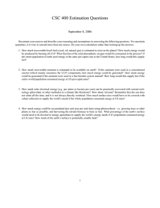 CSC 400 Estimation Questions September 8, 2006