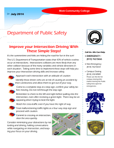 Department of Public Safety Improve your Intersection Driving With These Simple Steps!