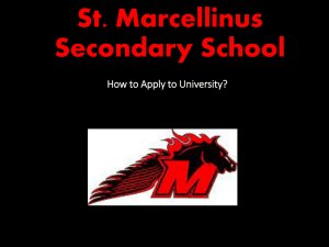 St. Marcellinus Secondary School How to Apply to University?