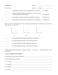 Gas Laws Review Worksheet: Chemistry High School